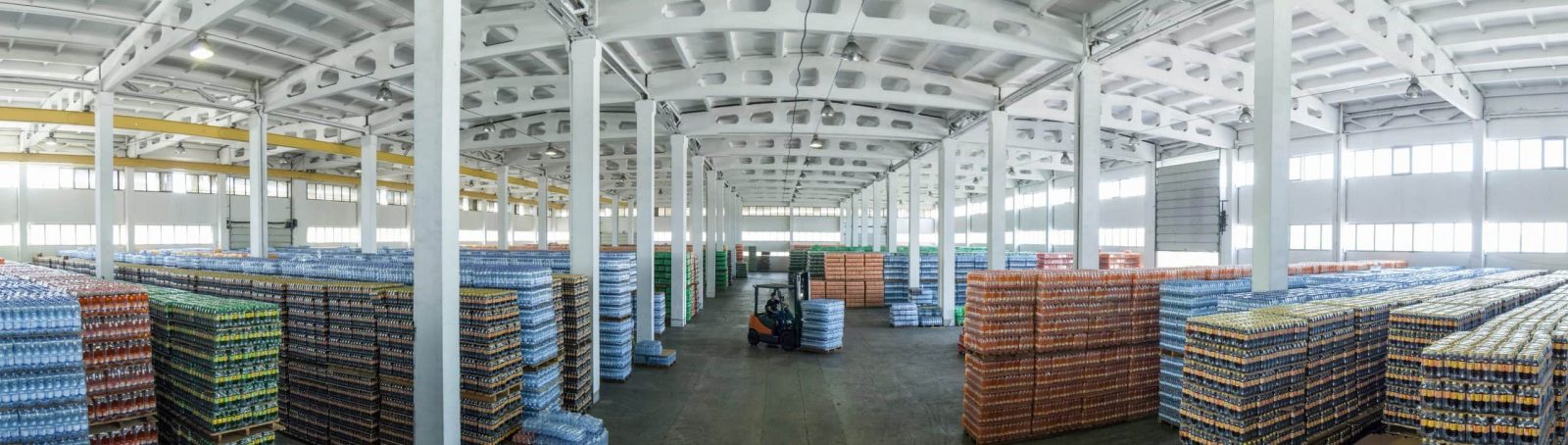 large warehouse with drinks