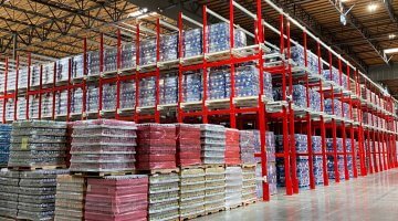 Twinlode warehouse racking system