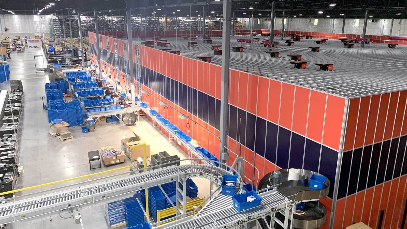 ASRS and Conveyor lines in retail order fulfillment operation